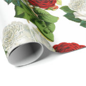 Elegant Rood Rood Blanzend Berichten Cadeaupapier (Rol Hoek)
