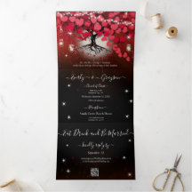 Elegant rood roze op Black Heart Leaf Wedding