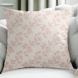  Elegant Rood Roze Papier Chintz Kussen