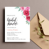 Elegant Rood Roze Rose Bloemen Minimal Vrijgezelle Kaart