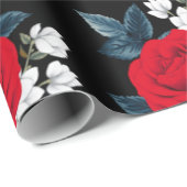 Elegant rood rozenwrapppapier cadeaupapier (Rol Hoek)