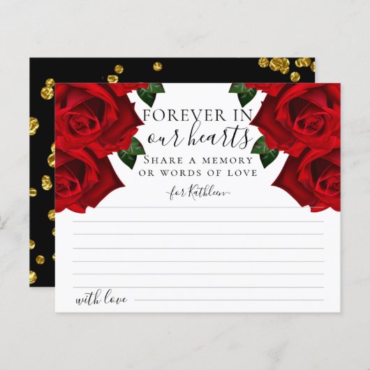 Elegant rood Turks Roos Deel een Memory Kaart (Voorkant / Achterkant)