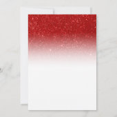 Elegant rood wit glitter feestdag Kerstmis Kaart (Achterkant)