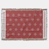 Elegant rood wit Mongools traditioneel patroon Deken (Voorkant)