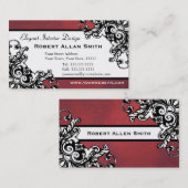 Elegant  Roodgothic Grunge Visitekaartje (Voorkant / Achterkant)