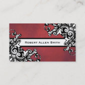 Elegant  Roodgothic Grunge Visitekaartje (Achterkant)