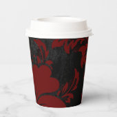 Elegant roodklep, kerst, elegant papieren bekers (Achterkant)