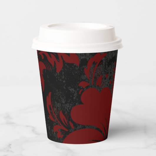 Elegant roodklep, kerst, elegant papieren bekers (Voorkant)