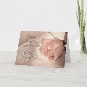 Elegant roos 85ste verjaardagskaart voor oma kaart