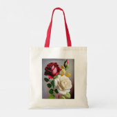 Elegant Roos Afbeelding Canvas tas (Achterkant)