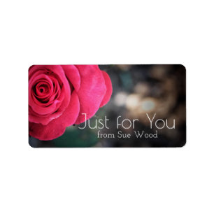 Elegant Roos, alleen voor cadeaulabels Etiket