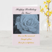 Elegant Roos Birthday Kaart (Gele Bloem)