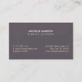 Elegant Roos bladgoud Logo Visitekaartje (Achterkant)