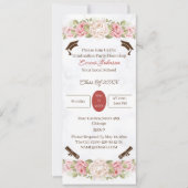 Elegant Roos Bloemen Custom Afstuderen Kaart (Voorkant)