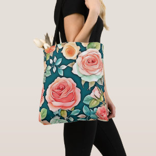 Elegant Roos Bloom Design Draagtas