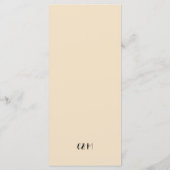 Elegant Roos Boho Floral Waterverf Menu (Achterkant)