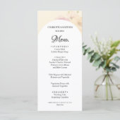 Elegant Roos Boho Floral Waterverf Menu (Staand voorkant)