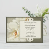 Elegant  Roos Bridal Shower Invitation Kaart (Staand voorkant)