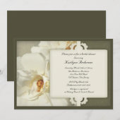 Elegant  Roos Bridal Shower Invitation Kaart (Voorkant / Achterkant)