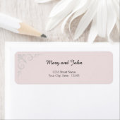 Elegant Roos bruiloft label retour adres (Insitu)