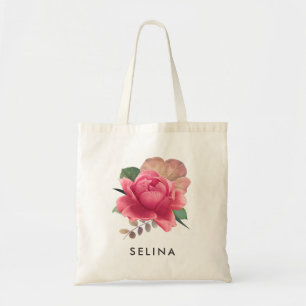 Elegant  roos bruiloft tote bag
