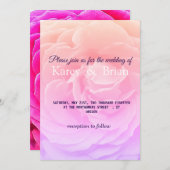 Elegant Roos bruiloft uitnodiging Kaart (Voorkant / Achterkant)