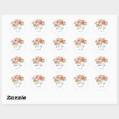 Elegant Roos Chic Ronde Sticker (Vel)