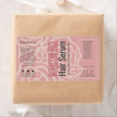 Elegant Roos Coral Pink Dropper fleslabels Etiket (Insitu)