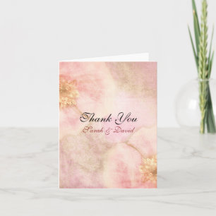 Elegant Roos Cottage Chic Floral Wedding Dank je Bedankkaart