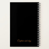 Elegant Roos Custom Glitter Black Journal Notitieboek (Achterkant)