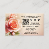 Elegant Roos dank u voor uw bestelling Visitekaartje (Achterkant)