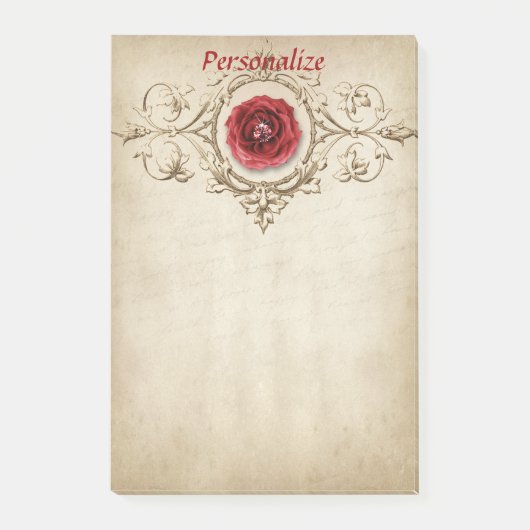 Elegant Roos Diamond personaliseert Post-it® Notes (Voorkant)