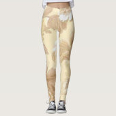 Elegant Roos en leder Leggings (Voorkant)