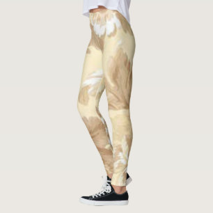 Elegant Roos en leder Leggings