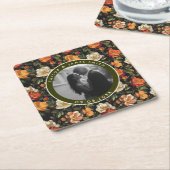 Elegant Roos Fancy bruiloft Onderzetter (Schuin)