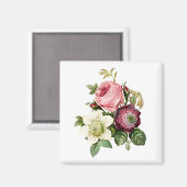 Elegant roos floral magnet magneet (Voorkant / Achterkant)