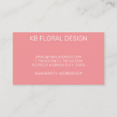 Elegant  Roos Floral Visitekaartje (Achterkant)