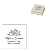 Elegant Roos Flowers Bouquet Adres 2 Rubberstempel (Gestempeld)