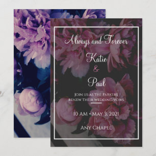 Elegant Roos Flowers Wedding-uitnodiging Kaart