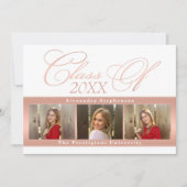 Elegant Roos Gold 3 Aankondiging Afstuderen foto's (Voorkant)