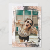 Elegant Roos Gold Afstuderen Hartelijk dank Kaart (Voorkant)