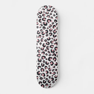 Elegant Roos Gold Black Leopard Animal Print Skateboard
