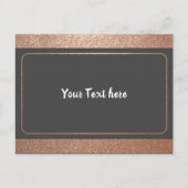 Elegant Roos Gold Border Lijst Design Simple Plain Briefkaart (Voorkant)