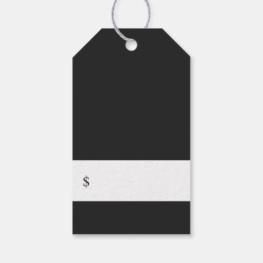 Elegant Roos Gold Botanical Branch Price Labels Cadeaulabel (Achterkant)