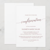 Elegant Roos Gold Calligrafie Bevestiging Kaart (Voorkant / Achterkant)