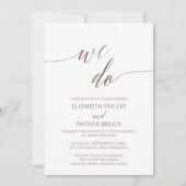 Elegant Roos Gold Calligrafie dat we doen Kaart (Voorkant)