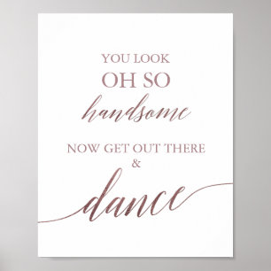 Elegant Roos Gold Calligrafie Je ziet er handig ui Poster