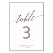 Elegant Roos Gold Calligrafie Kaart (Achterkant)