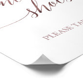 Elegant Roos Gold Calligraphy Dansende Showbord Poster (Hoek)