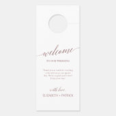 Elegant Roos Gold Calligraphy Wedding Guest (Achterkant)